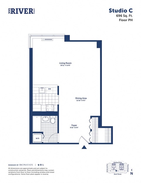 a floor plan of studio c floor plan studio c apartment